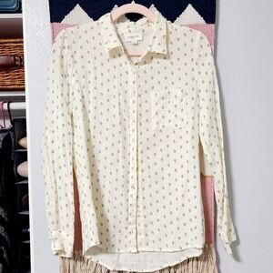 Orange Creek Cream Patterned Long Sleeve Top